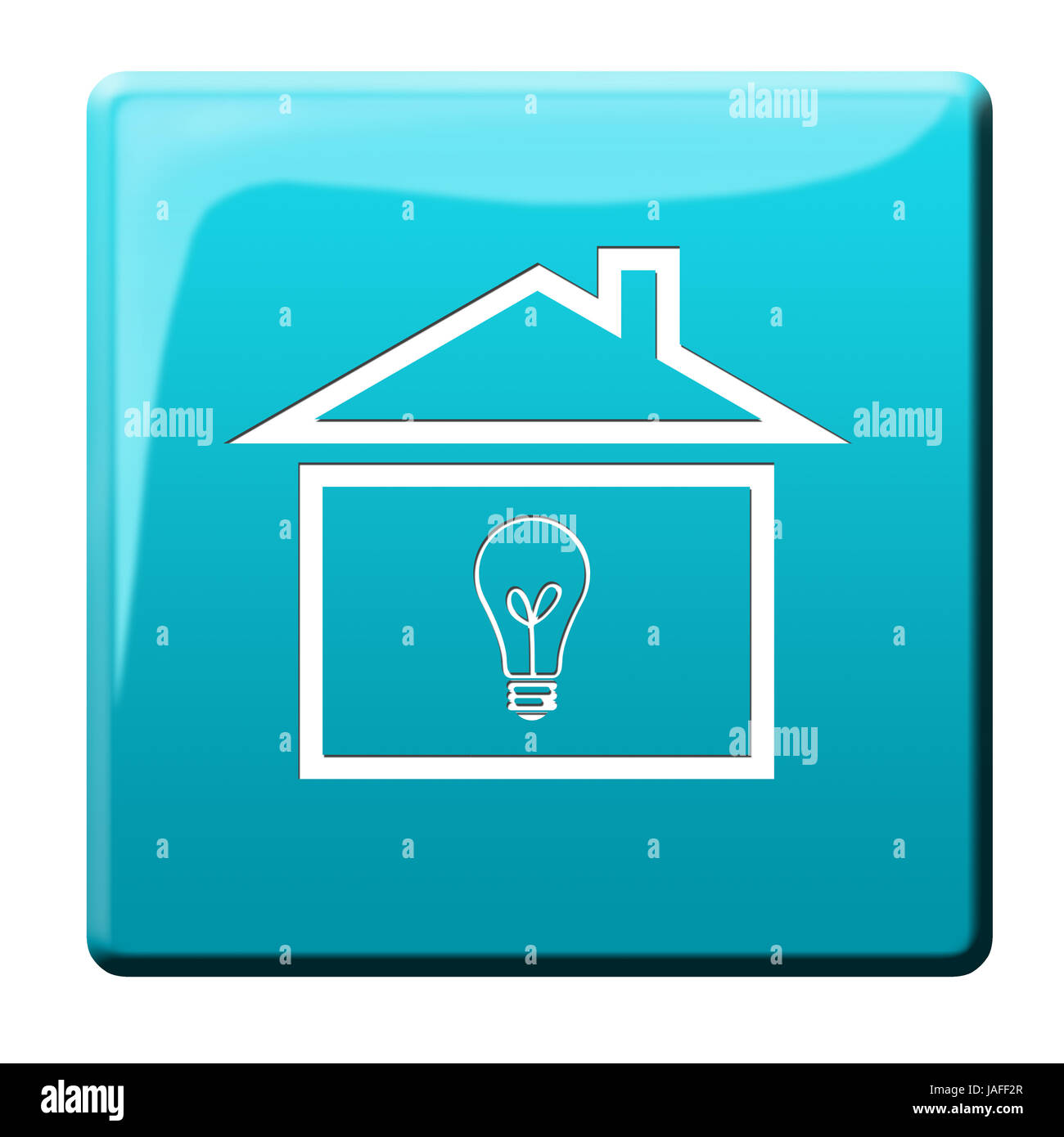 energy-efficient house - button Stock Photo