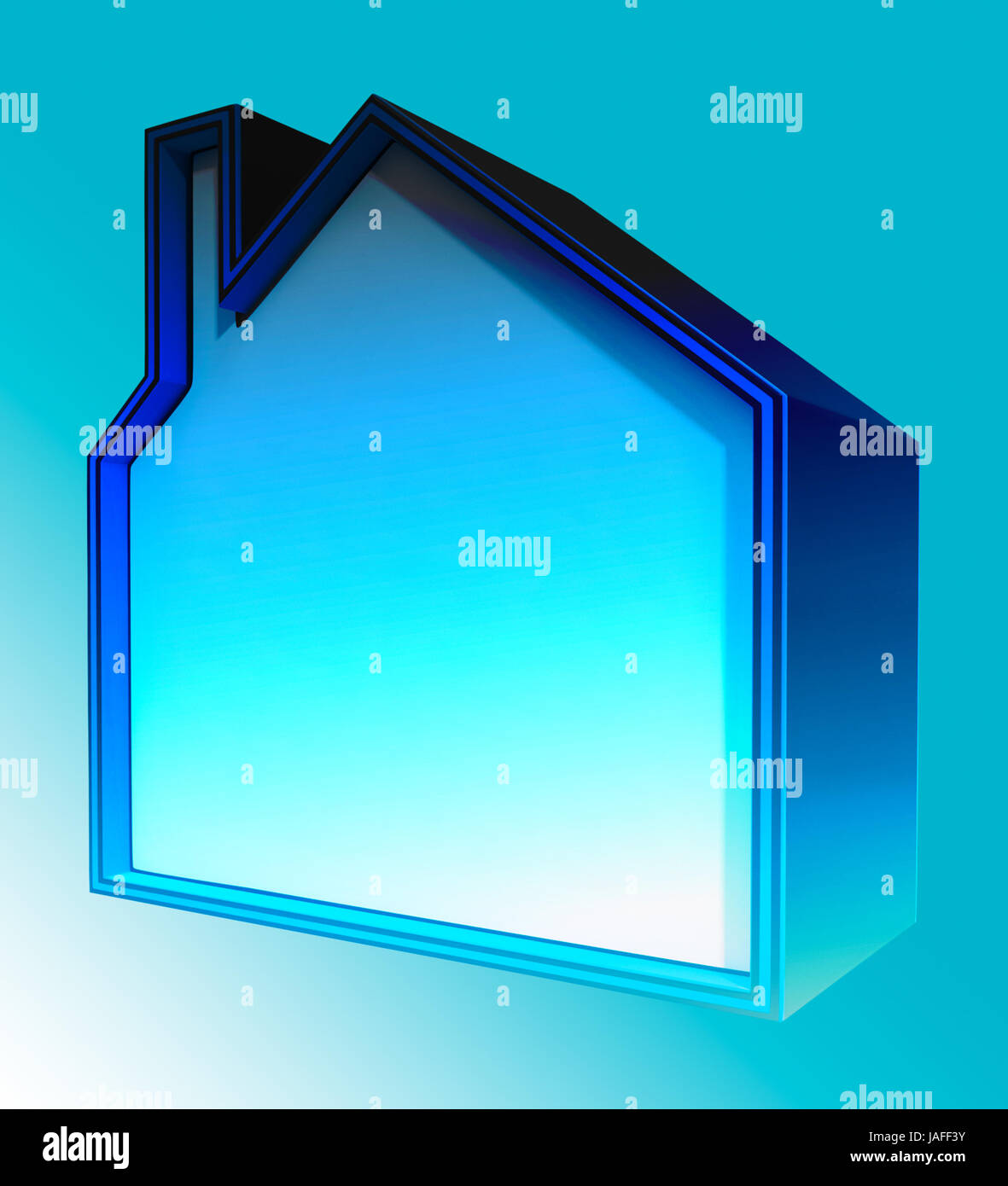 Blank House Displaying Home Copyspace 3d Rendering Stock Photo Alamy