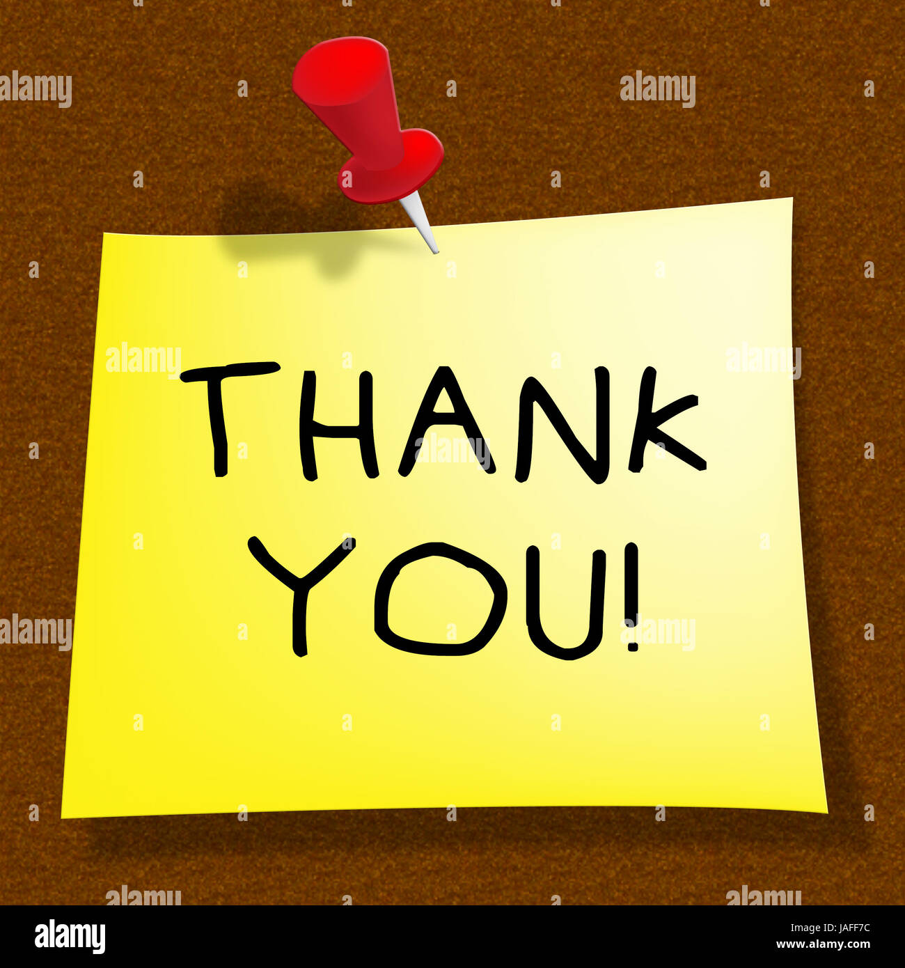 Thank You Message Means Giving Gratefulness 3d Illustration Stock Photo ...