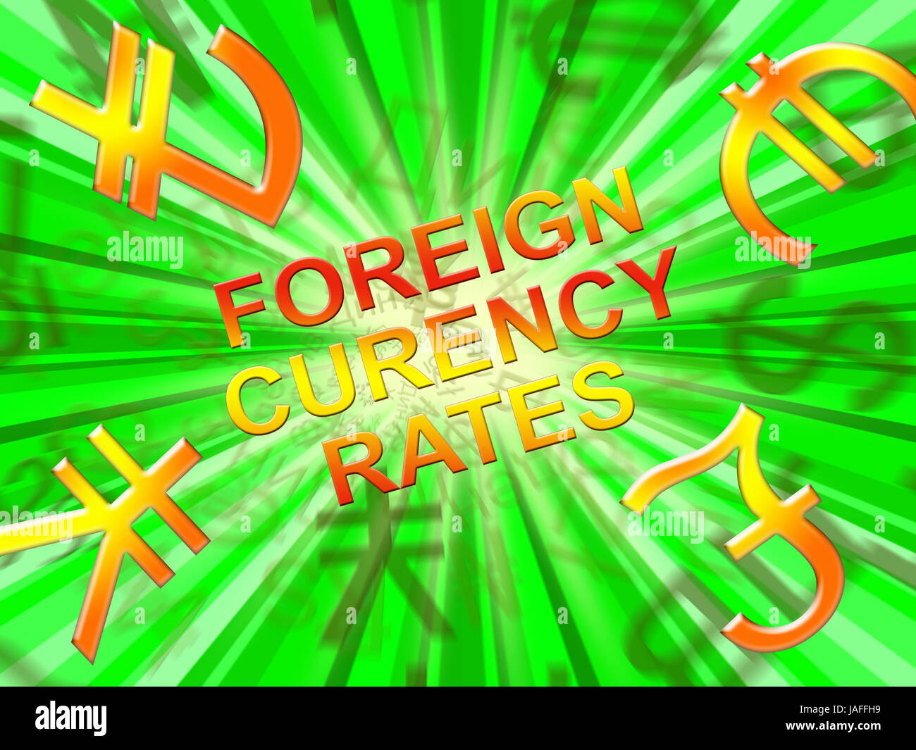 Foreign Exchange Rates Symbols Means Forex 3d Illustration Stock Photo
