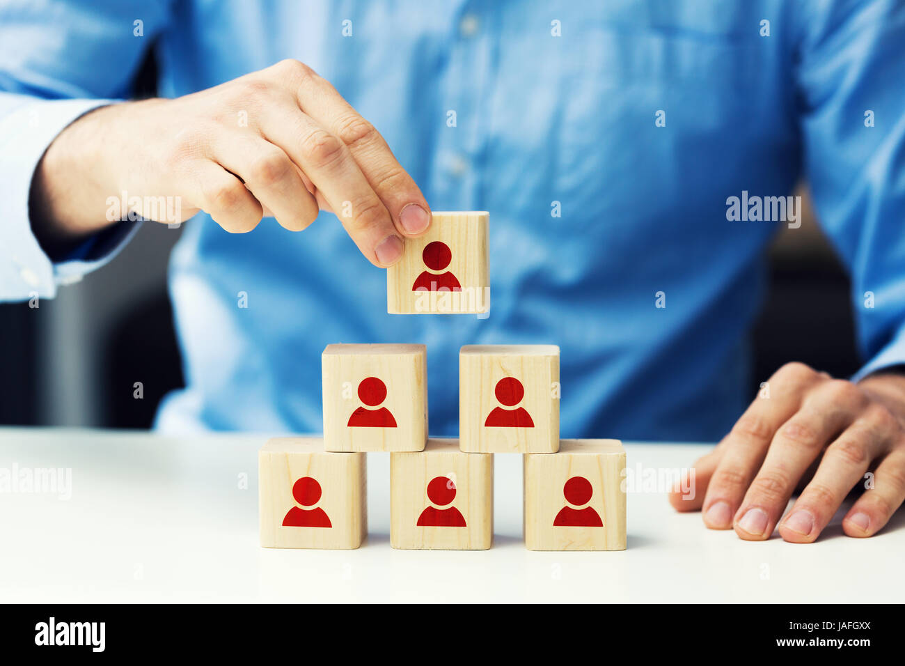 human resources and business hierarchy concept Stock Photo