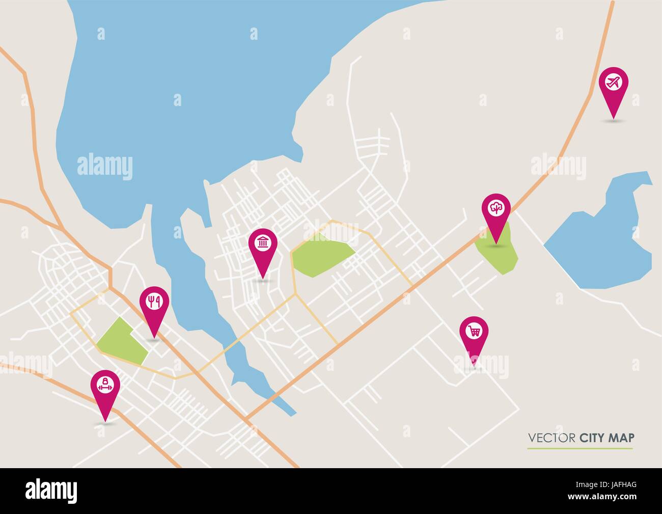 Vector city map Stock Vector Image & Art Alamy