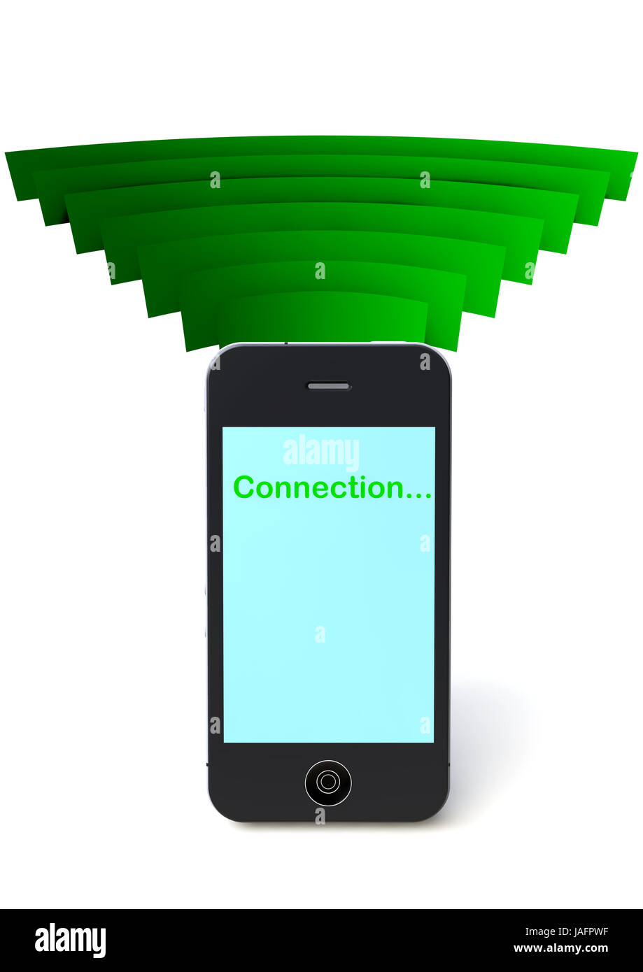 phone in connection with the world and lettering Connecting Stock Photo ...