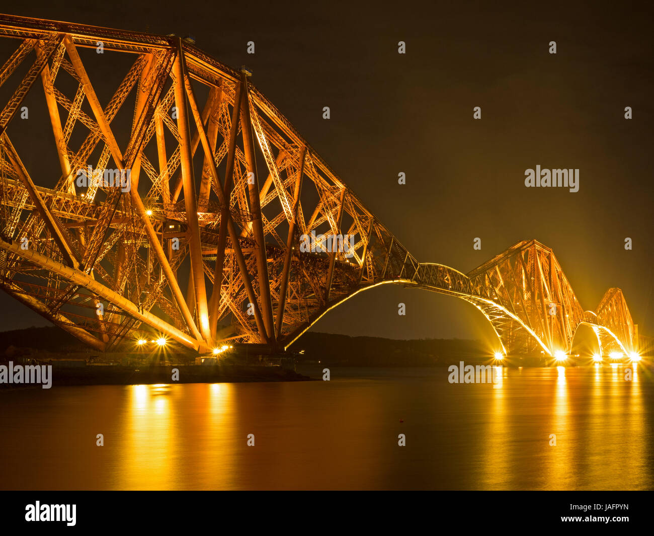 Forth bridge at night Stock Photo