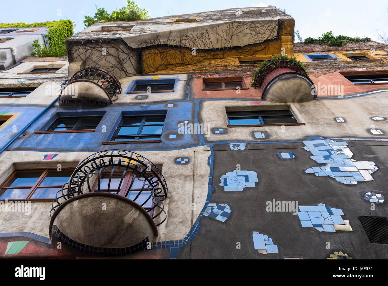 Hundertwasser housing project, Vienna, Austria Stock Photo