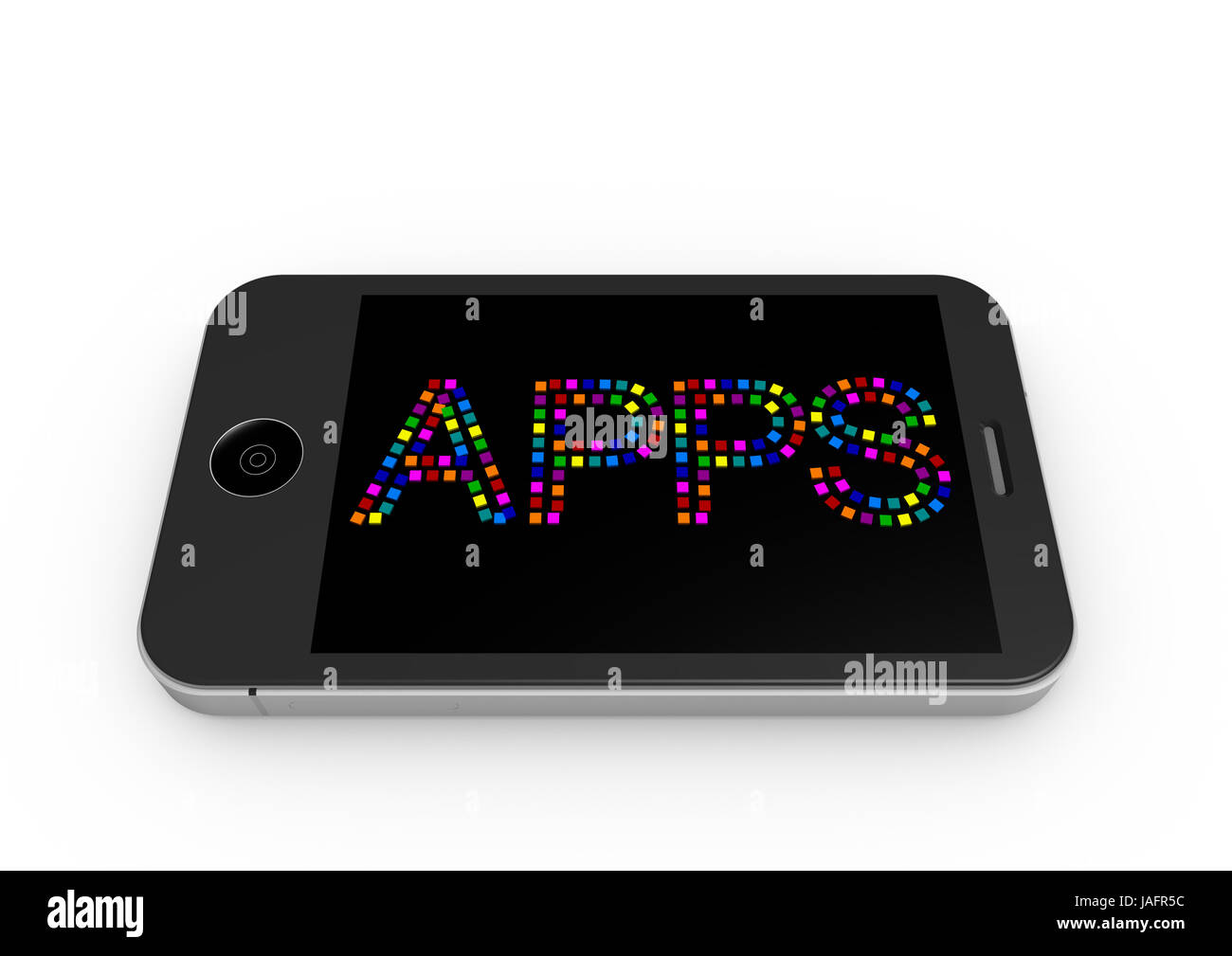 lettering APPS on a phone Stock Photo - Alamy