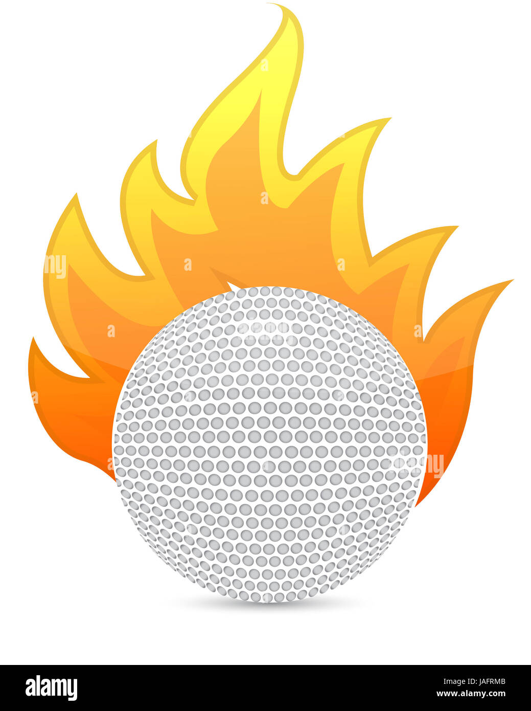 Golf Ball in fire illustration design Stock Photo Alamy