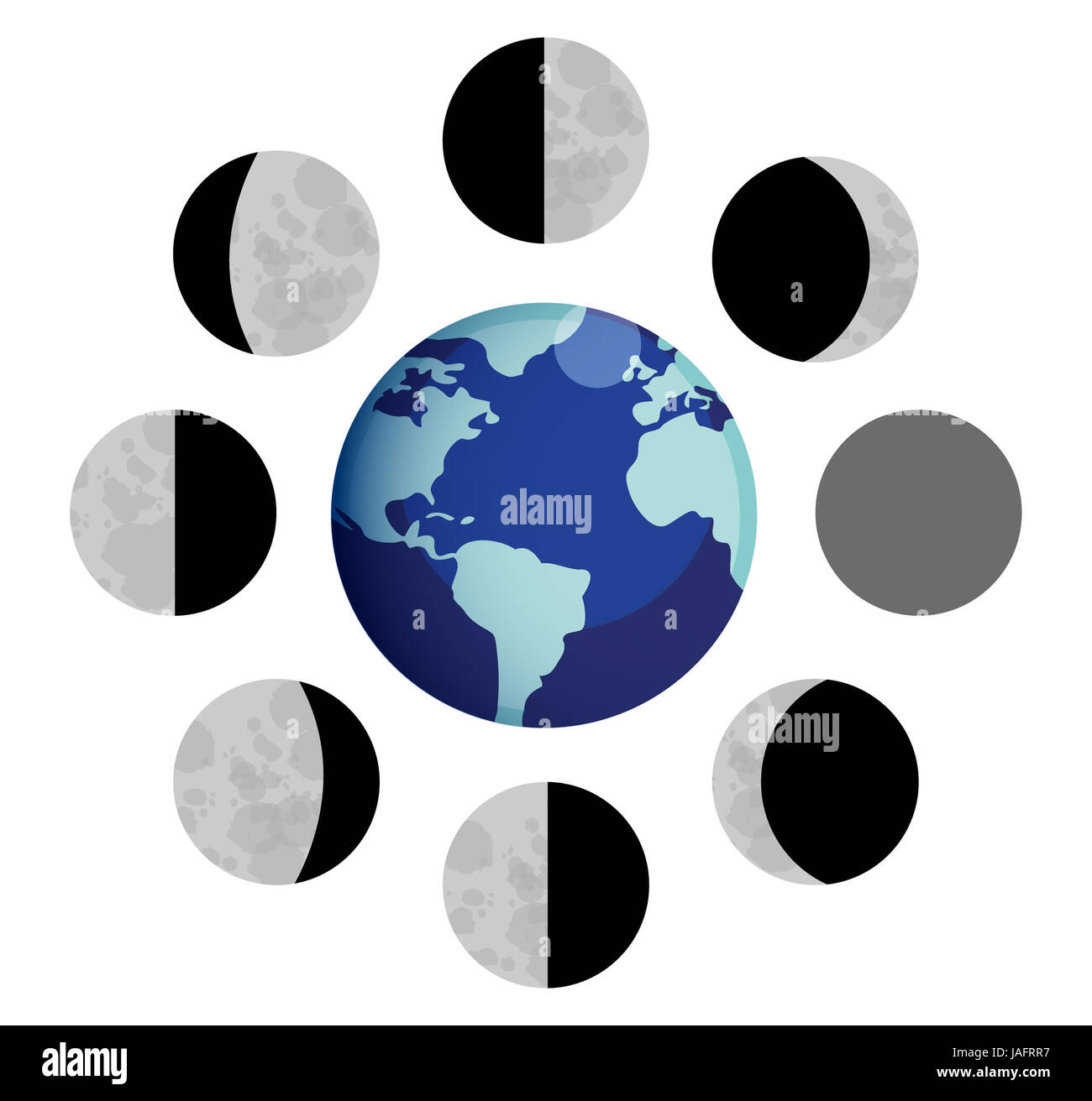 Moon Phases Cut Out Stock Images & Pictures - Alamy