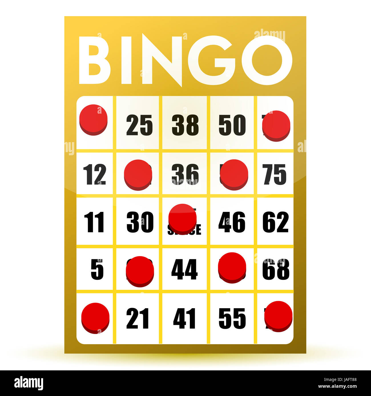 Winner yellow bingo card Stock Photo Alamy