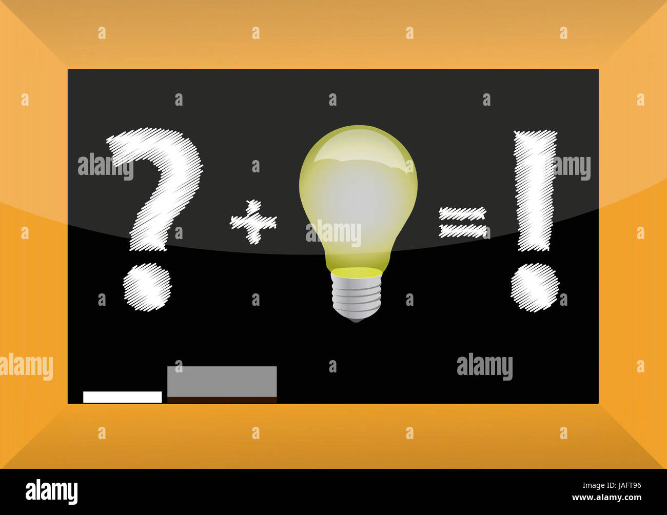 Concept of problem solving by good idea on blackboard stock photo alamy