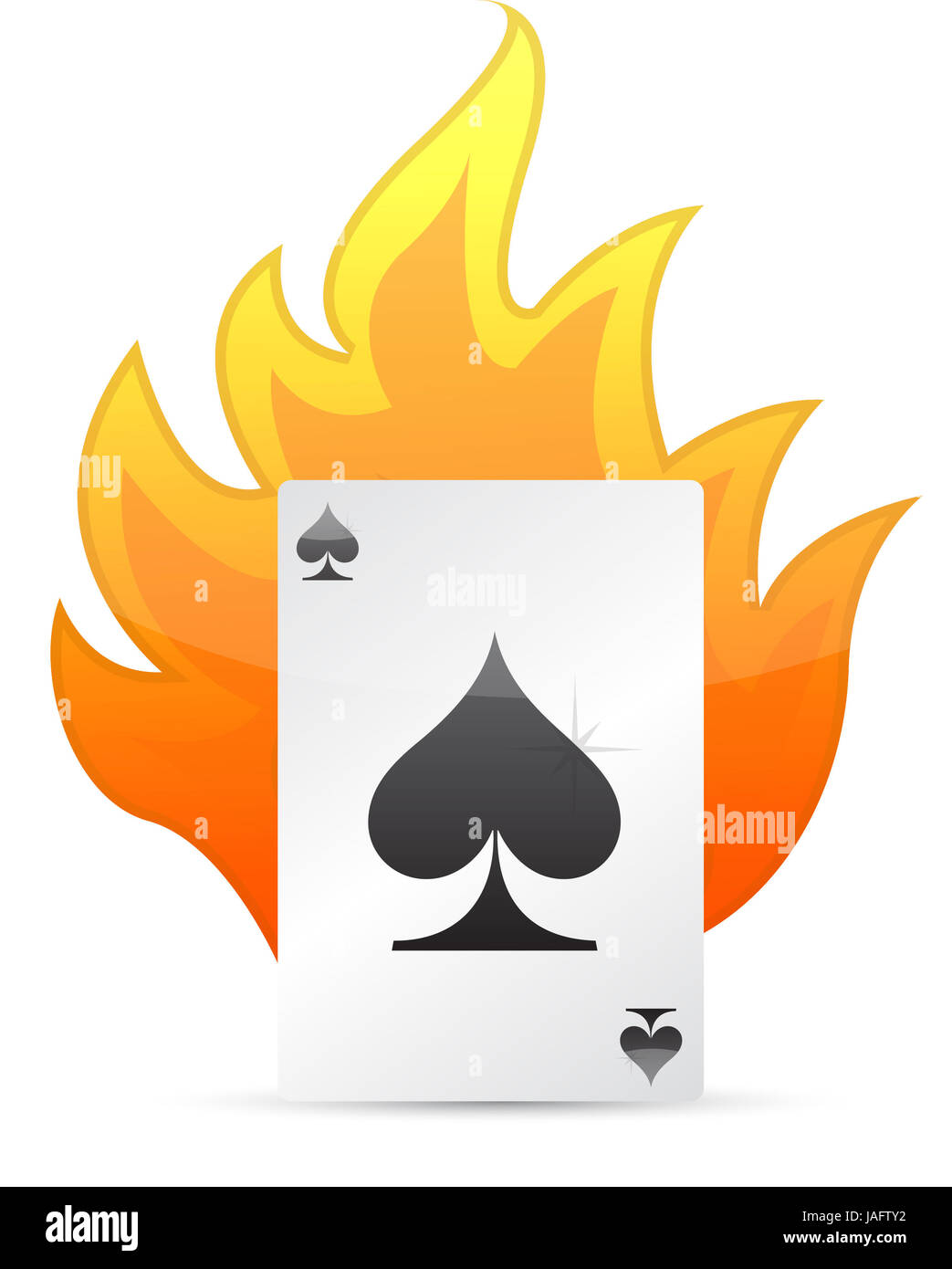 Ace of Spades on fire. illustration design Stock Photo - Alamy