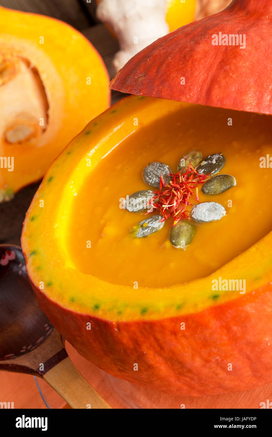 pumpkin soup Stock Photo