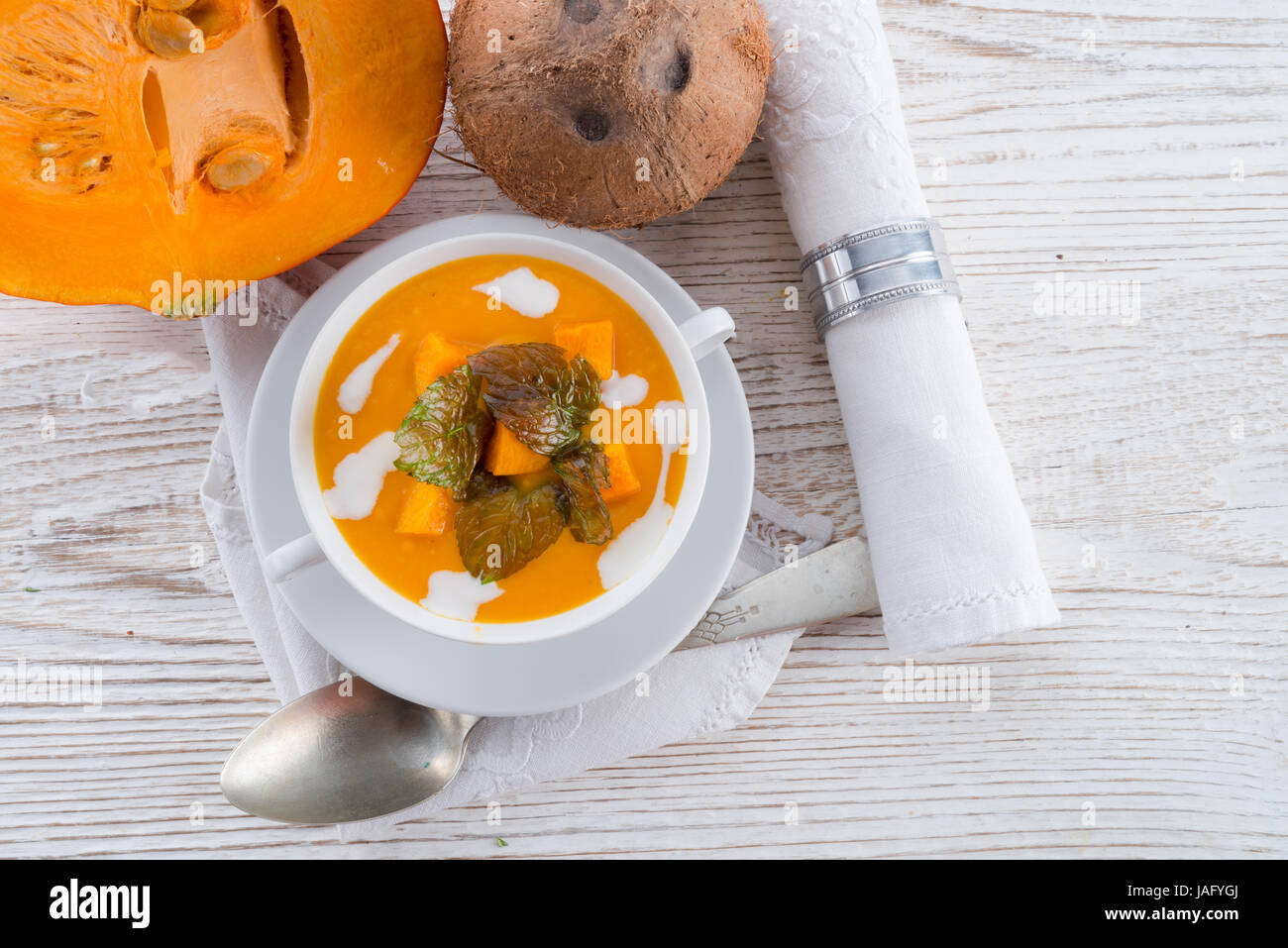 pumpkin soup Stock Photo