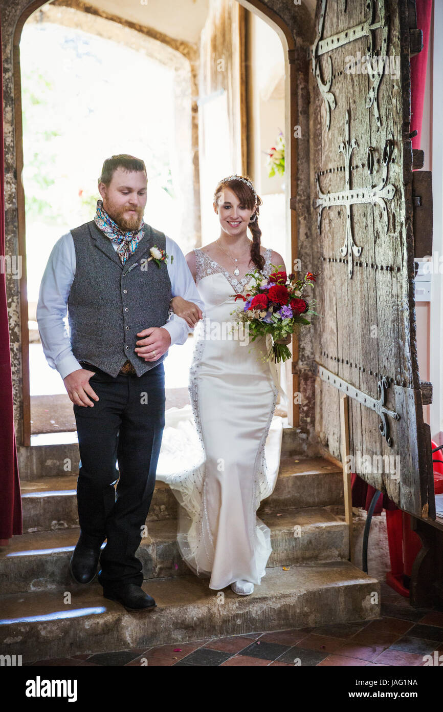 Bride entering church hi-res stock photography and images - Alamy