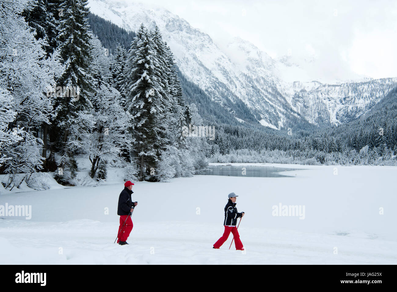 Ã–sterreich, Salzburger Land, Kleinarl bei Wagrain, JÃ¤gersee Stock Photo