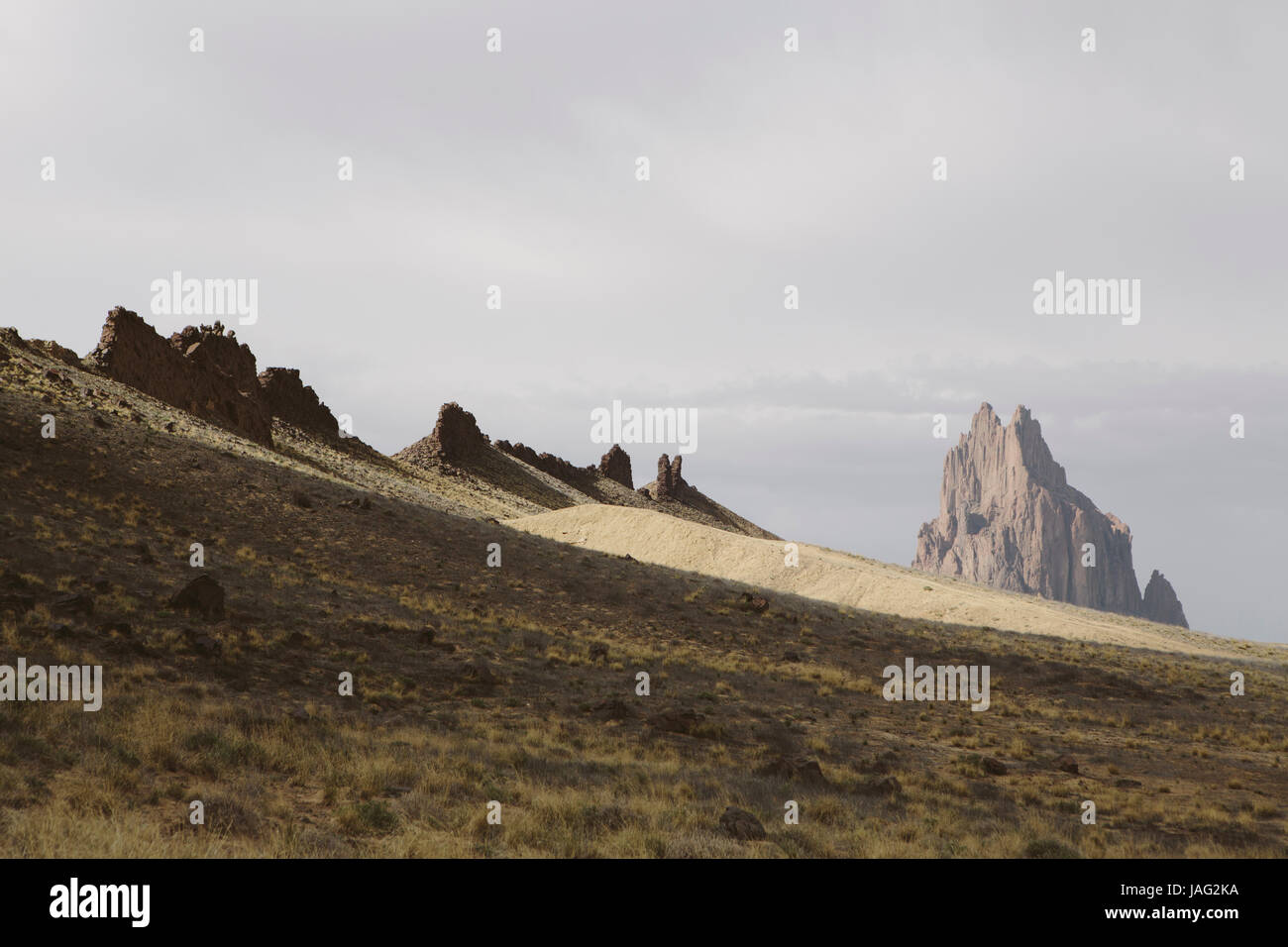 Shiprock is a sacred Navajo landmark on the Navajo Indian Reservation