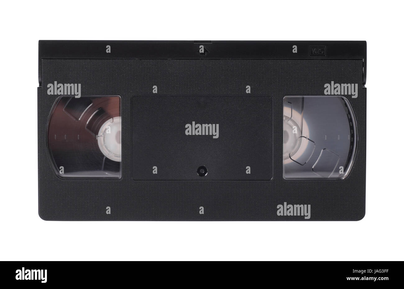 Old, obsolete video cassette vhs on a white background. Isolated Stock