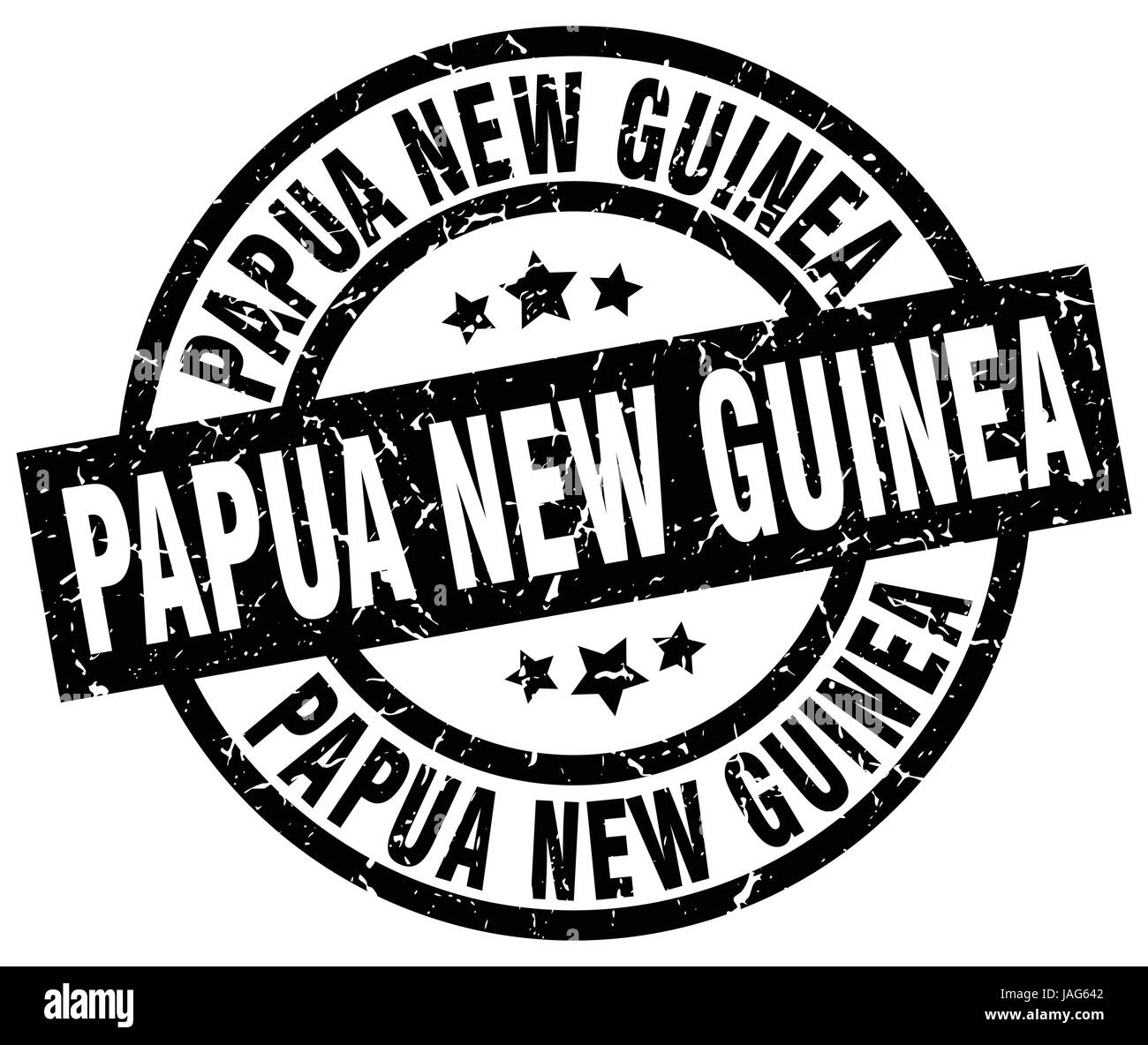 Papua New Guinea black round grunge stamp Stock Vector