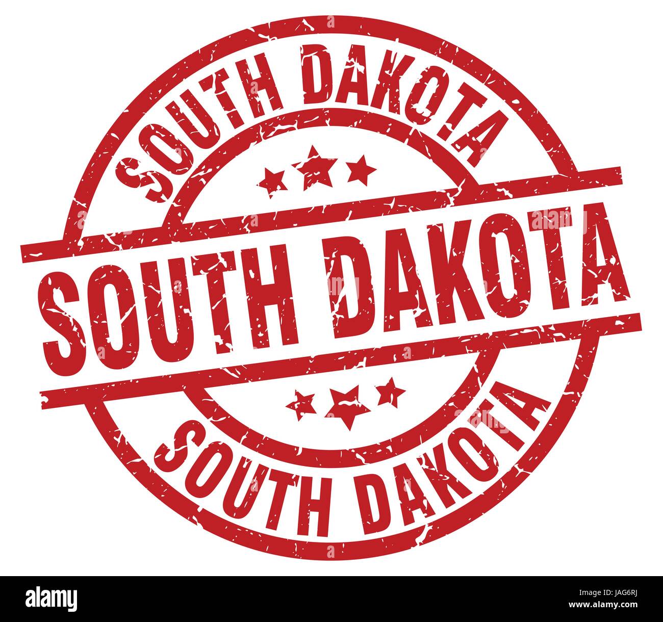 South Dakota red round grunge stamp Stock Vector Image & Art - Alamy