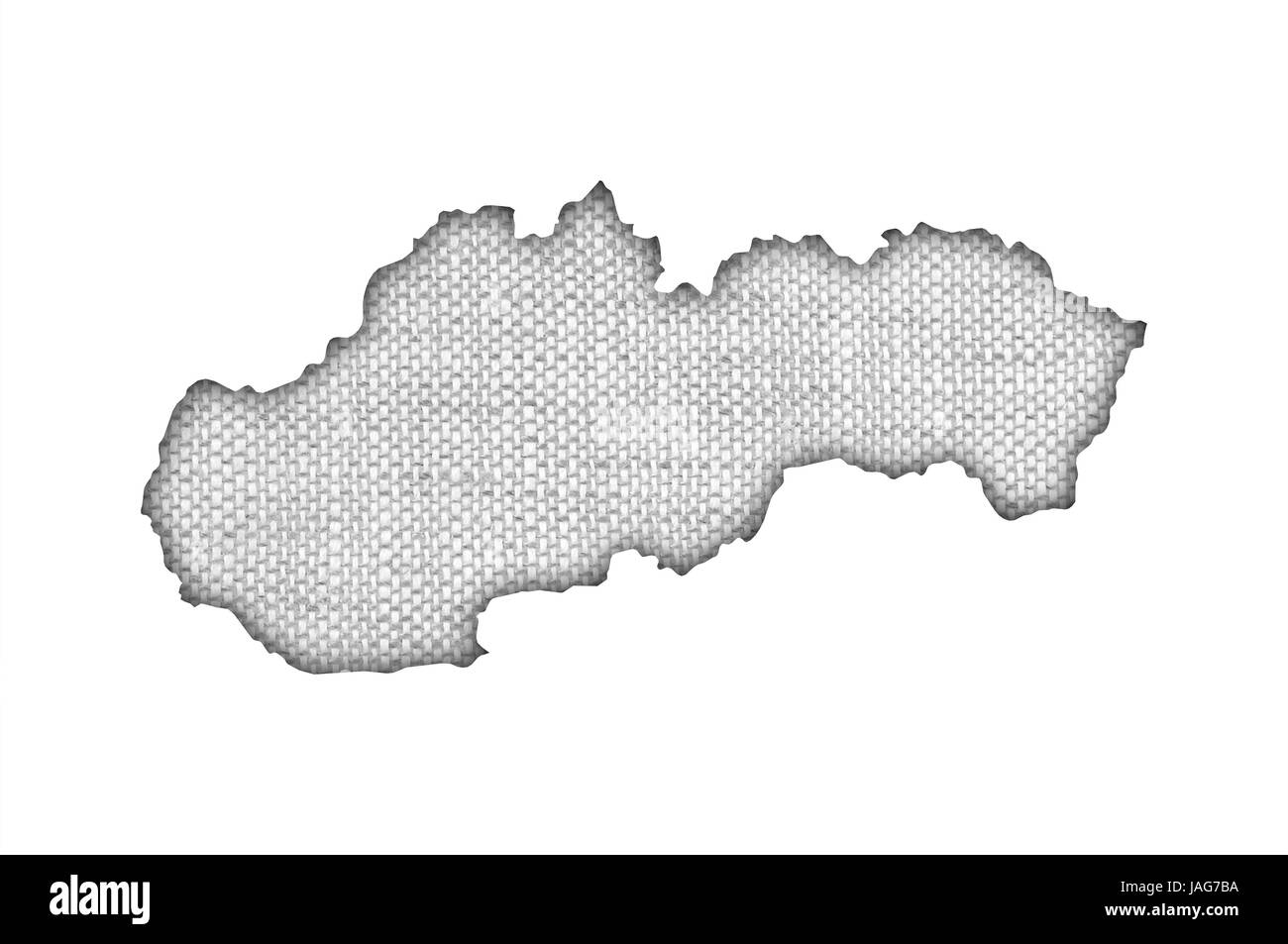 Map of Slovakia on old linen Stock Photo - Alamy