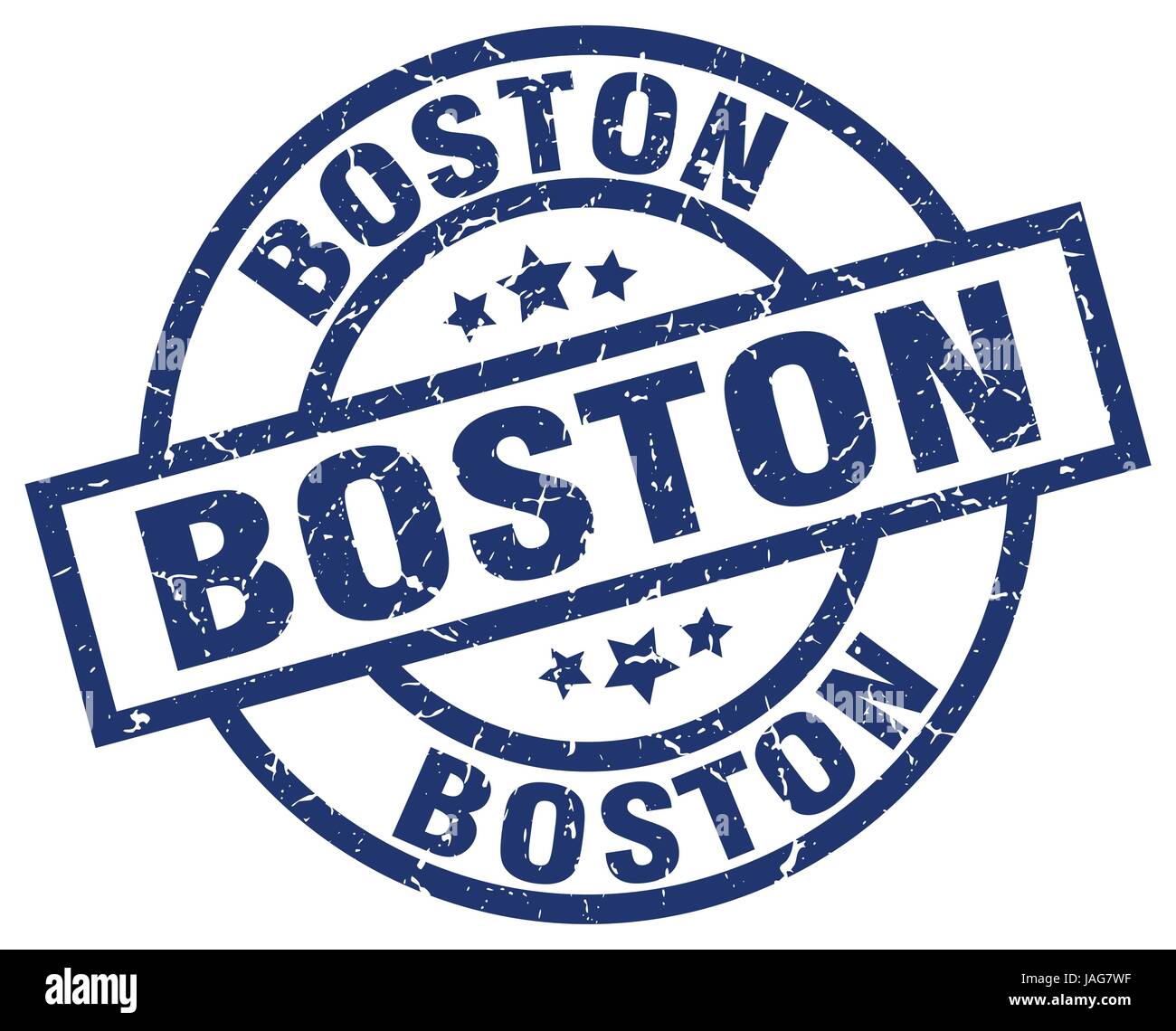 Boston blue round grunge stamp Stock Vector Image & Art - Alamy