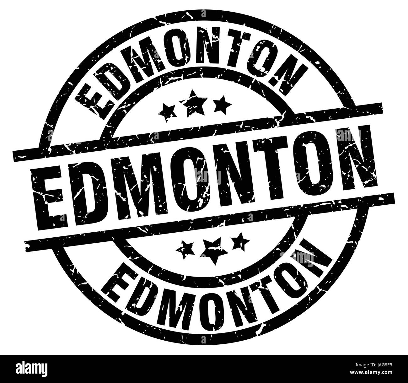 Edmonton black round grunge stamp Stock Vector