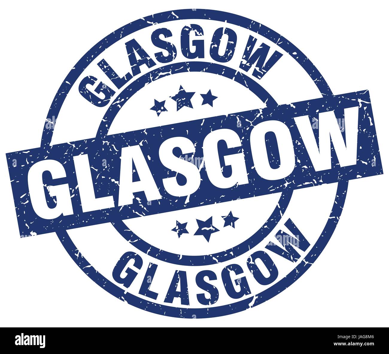 Glasgow blue round grunge stamp Stock Vector Image & Art - Alamy