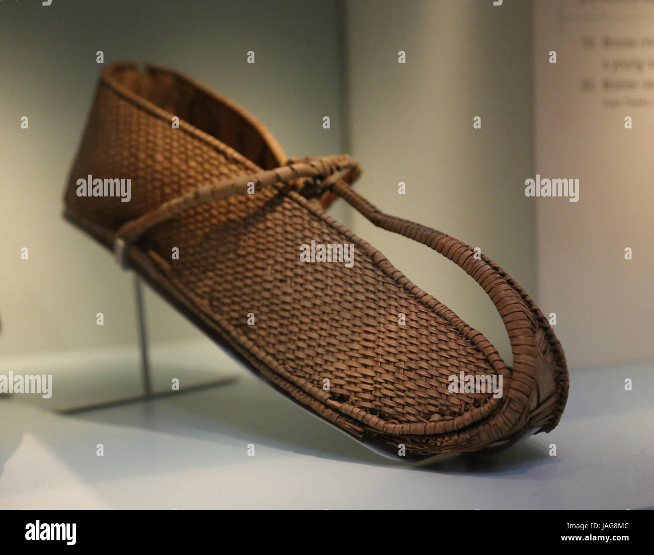 Ancient Egypt. Sandals woven from palm leaf. British Museum. London, UK  Stock Photo - Alamy
