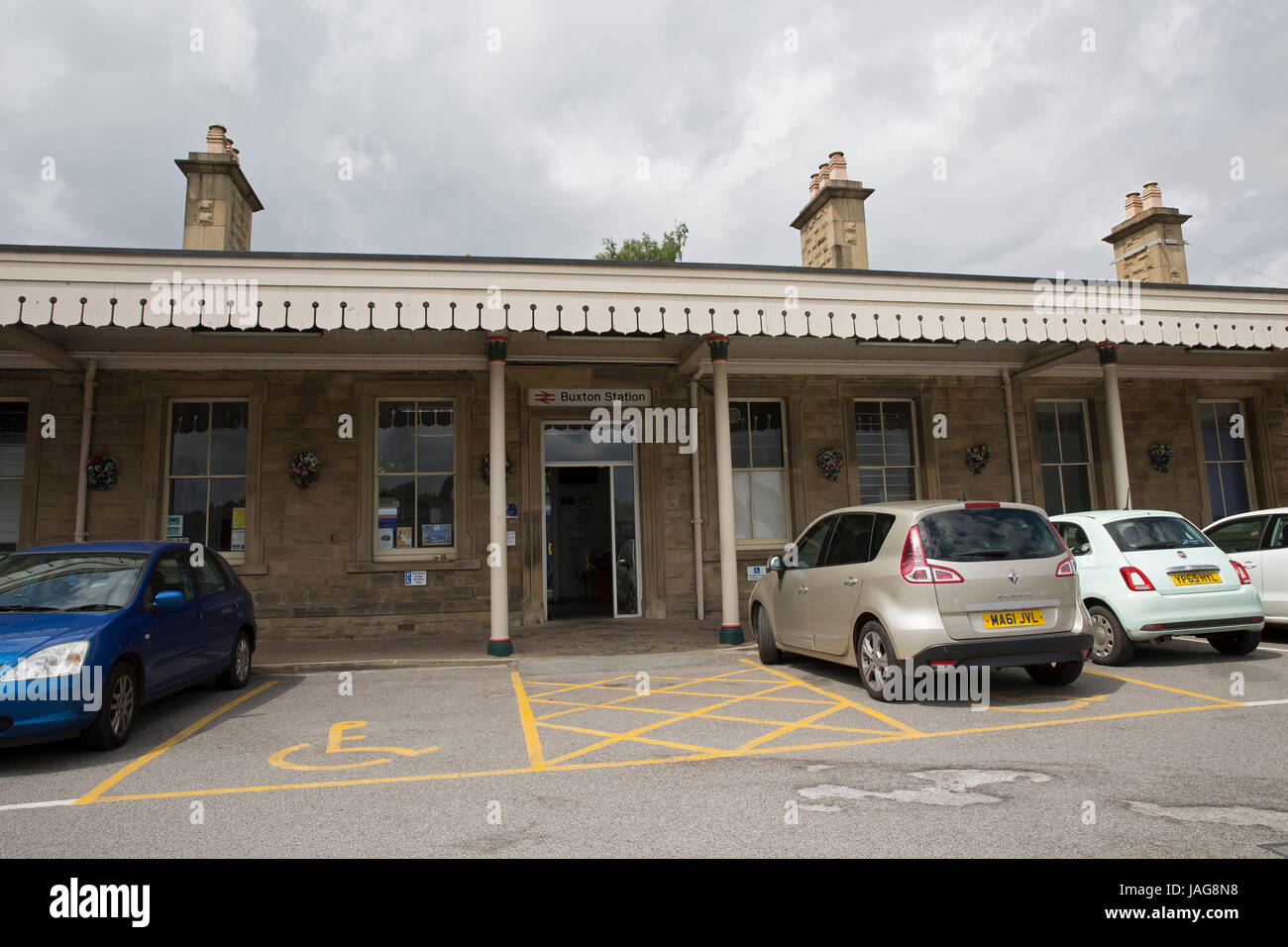 Car park in Buxton Railway Station Derbyshire Stock Photo Alamy