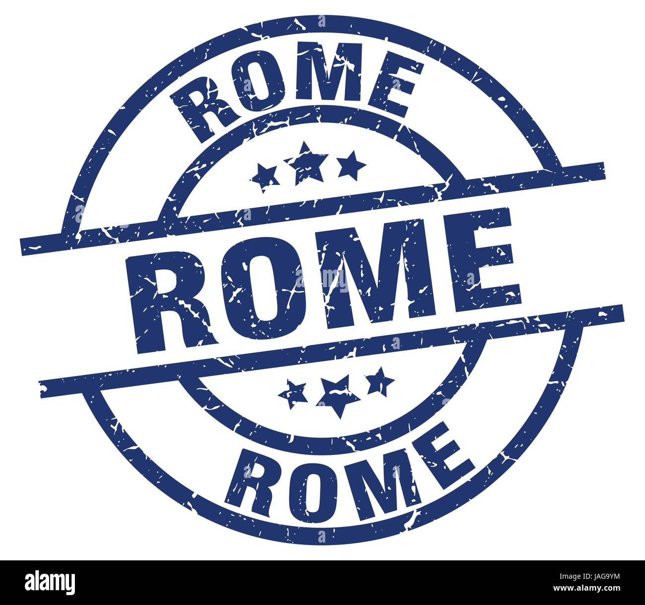 Rome blue round grunge stamp Stock Vector Image & Art - Alamy