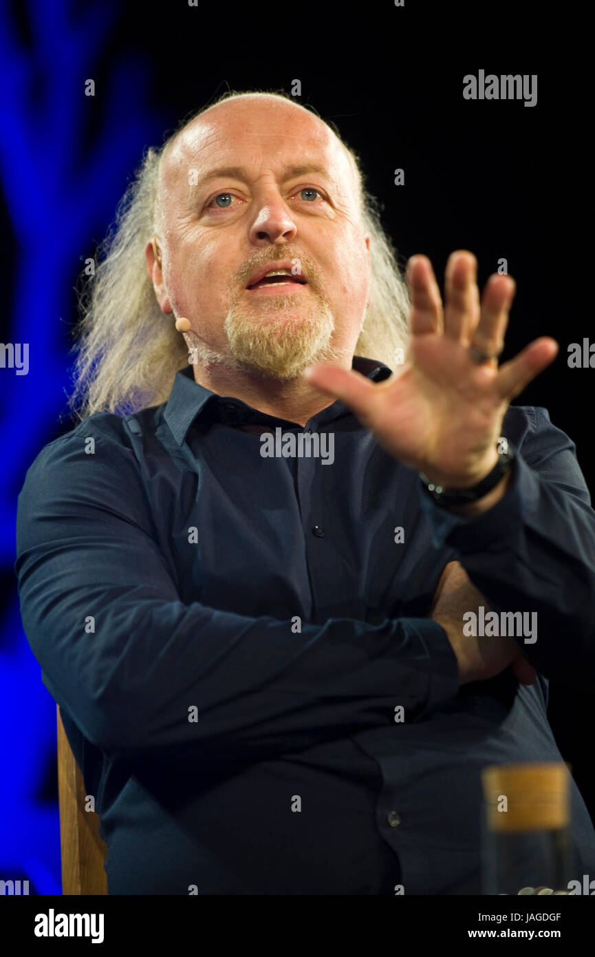 Bill Bailey comedian talking about his life & love of birdwatching on stage at Hay Festival 2017 Hay-on-Wye Powys Wales UK Stock Photo
