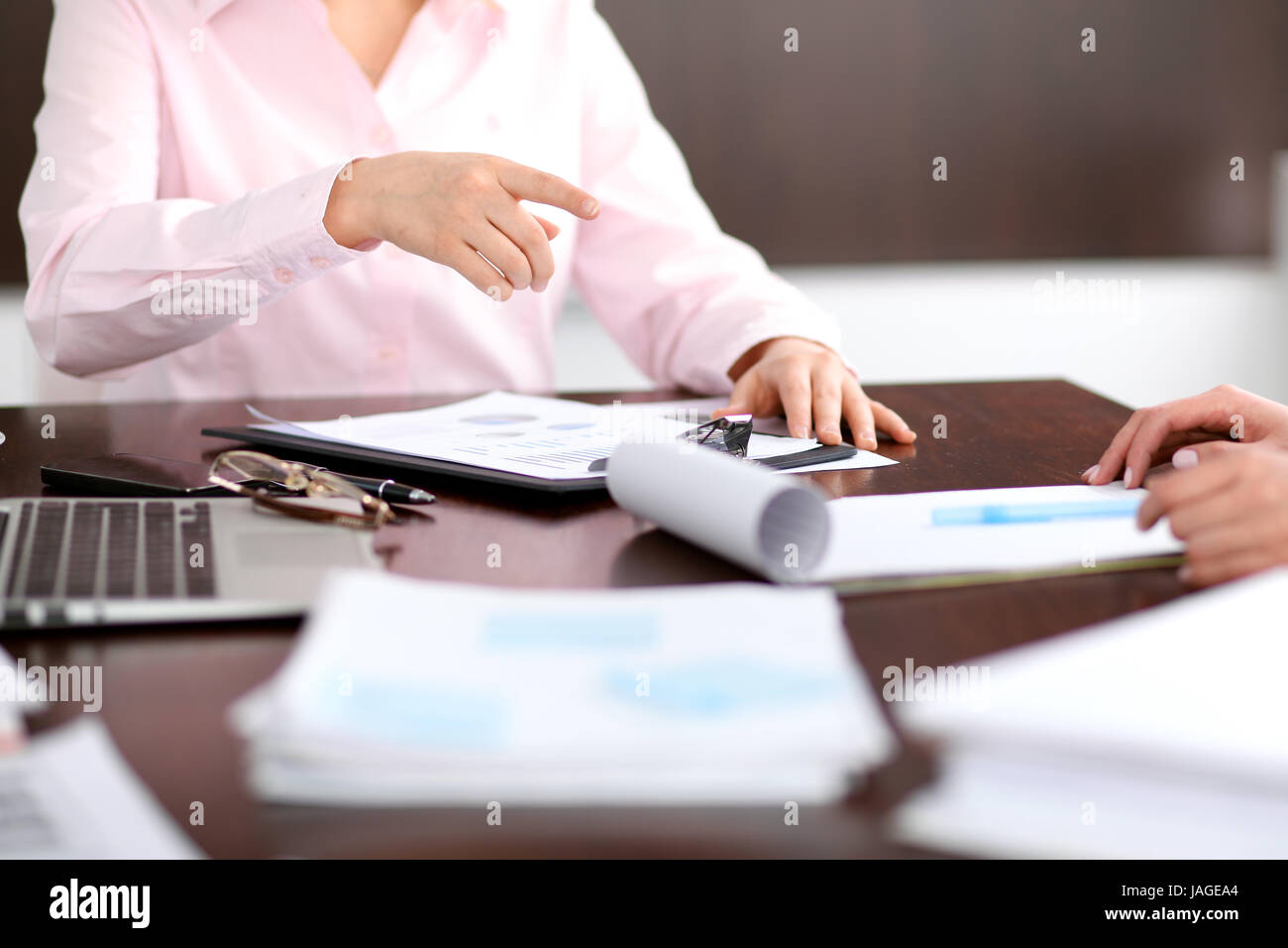 Group of business people working together in office Stock Photo - Alamy