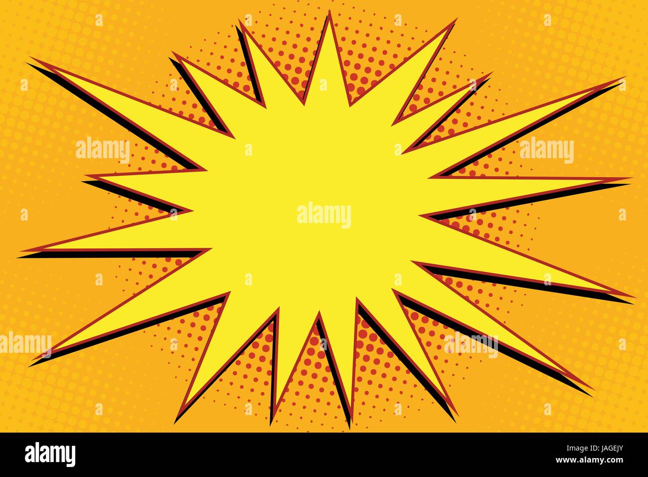 Pop art comic splash orange. retro vector illustration Stock Vector