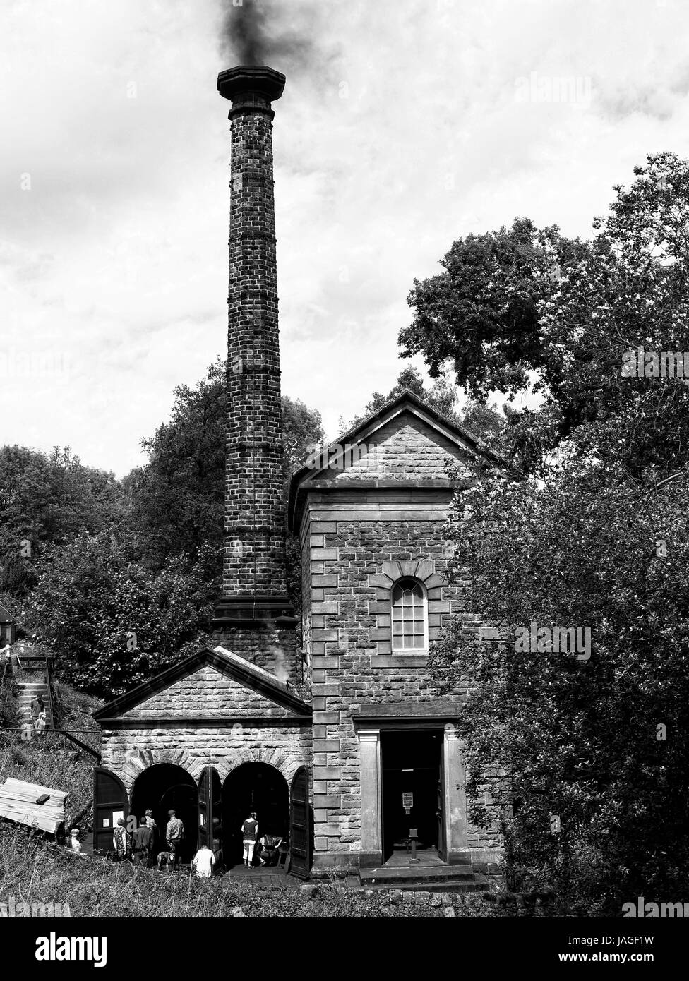 Old pump house Black and White Stock Photos & Images Alamy