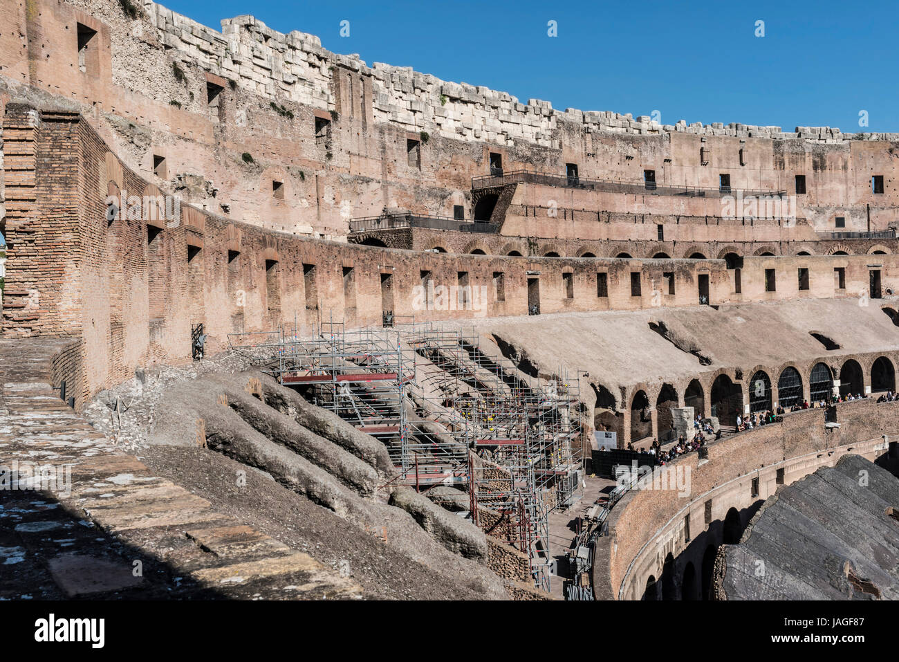 Interior view of the Colosseum, Rome, Italy Stock Photo