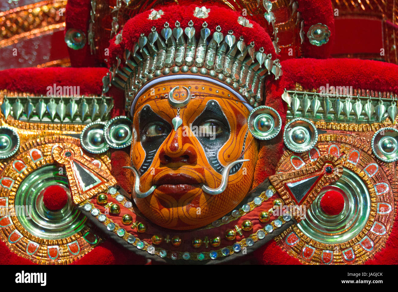 Theyyam face Stock Photo
