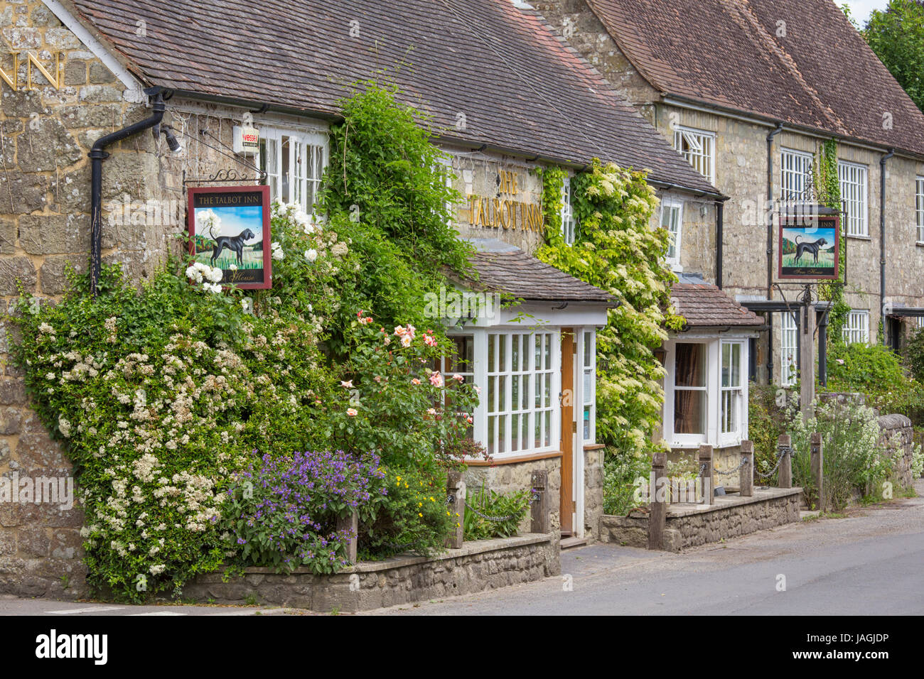 The historic Talbot Inn in Berwick St John, Wiltshire, England, UK