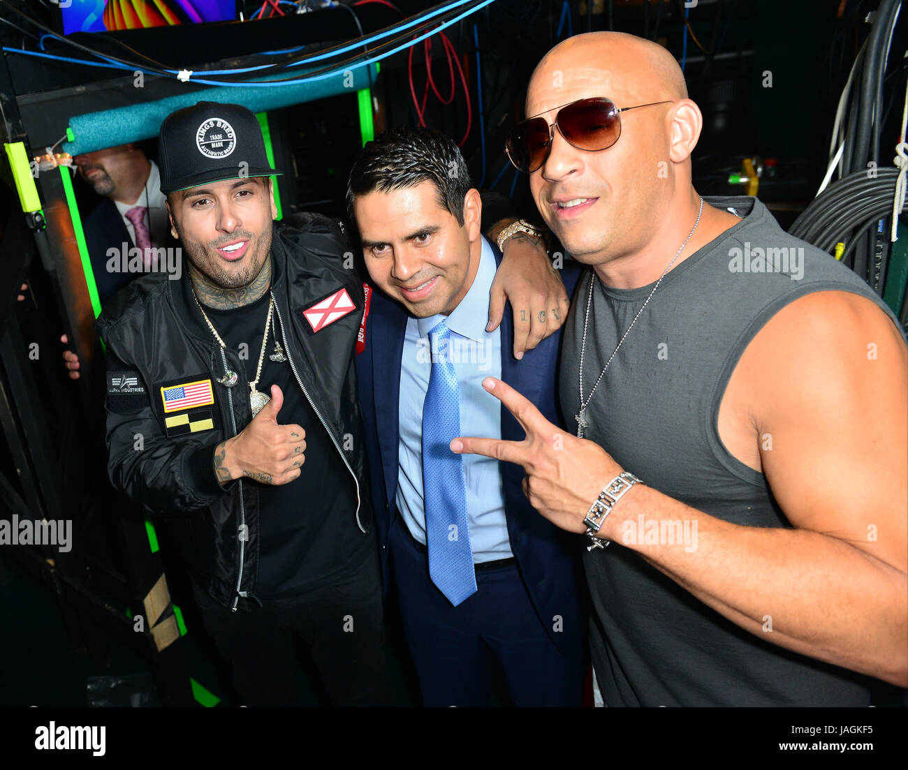 Billboard Latin Music Awards - Arrivals Featuring: Nicky Jam, Vin Diesel  Where: Coral Gables, Florida, United States When: 27 Apr 2017 Credit: JLN  Photography/WENN.com Stock Photo - Alamy