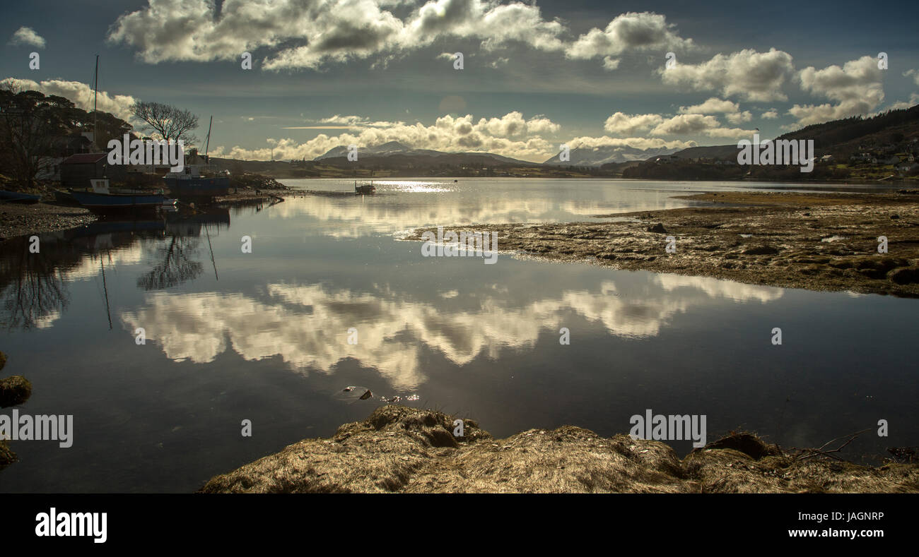 Portree bay - Isle of Skye Stock Photo