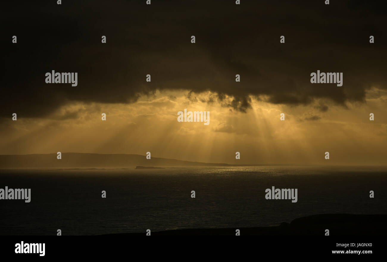 Sun Rays - Isle of Skye Stock Photo