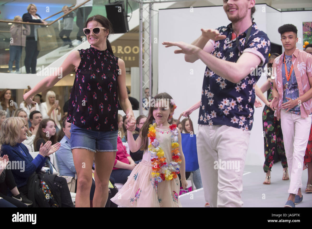 Former Pussycat Doll Ashley Roberts attends a fashion show in the shopping centre Intu in Braehead.  Featuring: 6 year old Savannah Hardie from Glasgow Where: Edinburgh, United Kingdom When: 29 Apr 2017 Credit: Euan Cherry/WENN.com Stock Photo