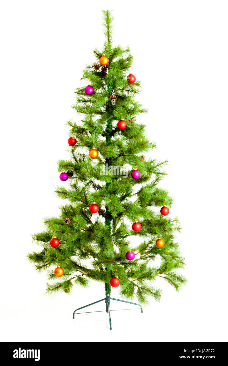 christmas tree isolated on white Stock Photo - Alamy