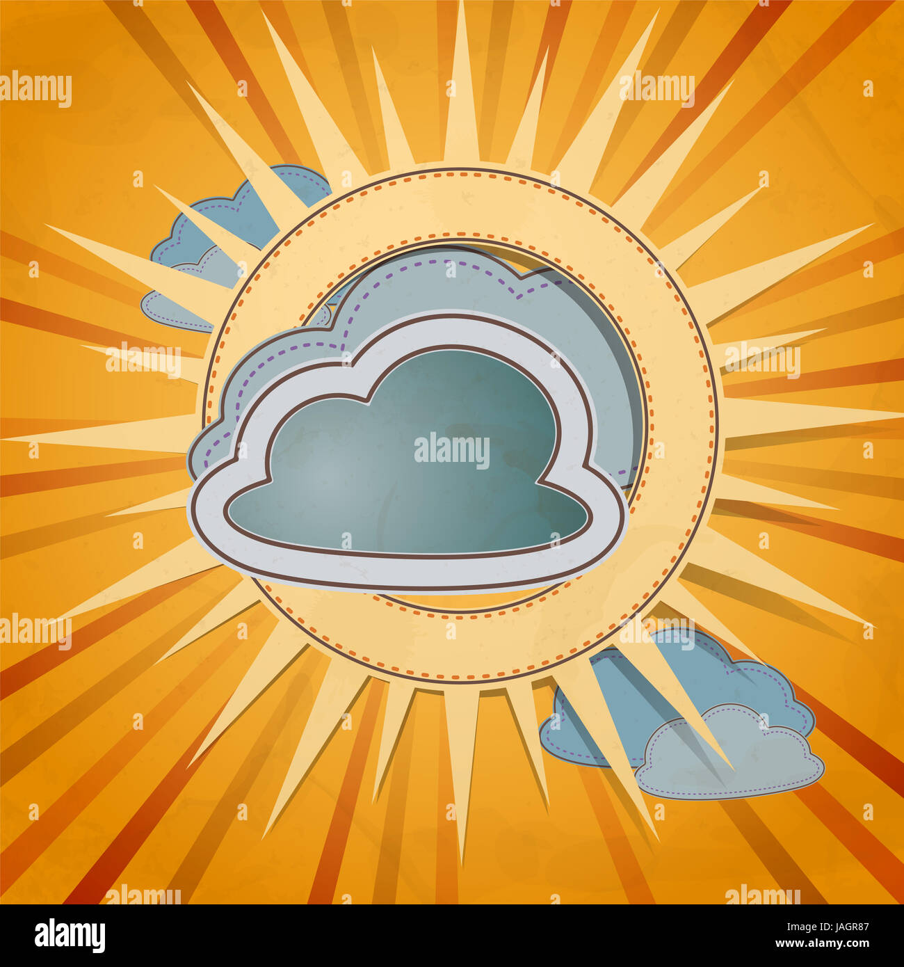 Summer Background With Sun. Vector Illustration. Eps 10 Stock Photo - Alamy