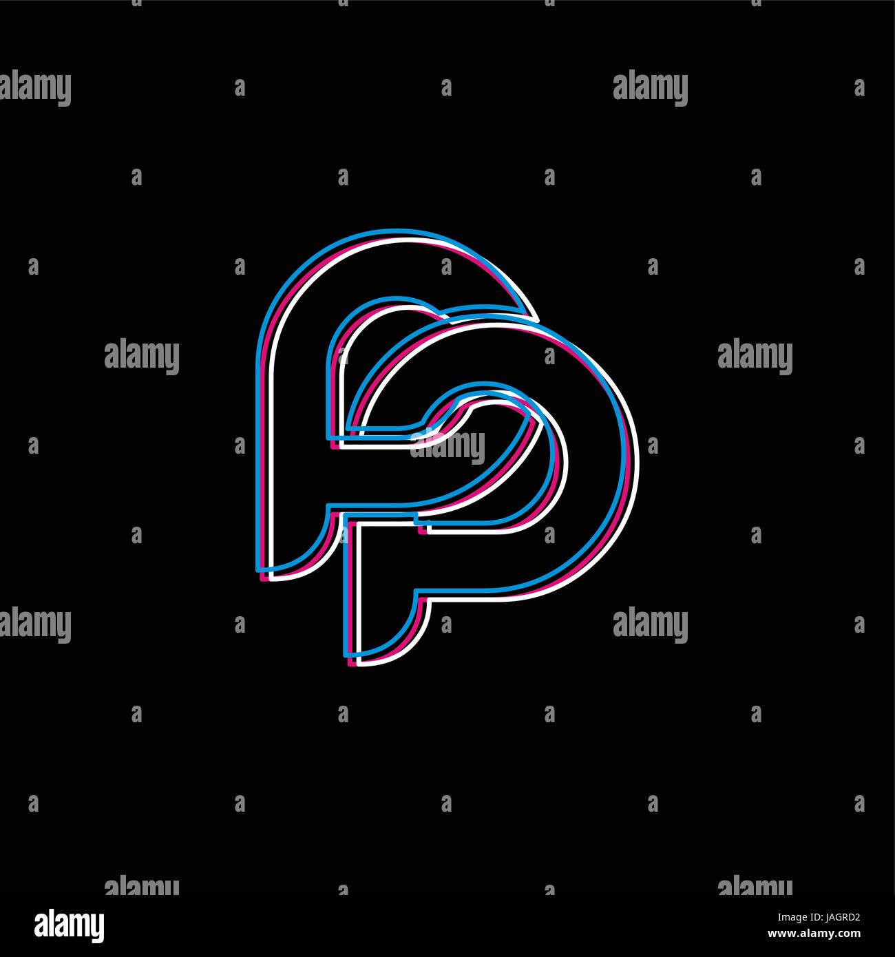 initial neon light letter brand logo logotype Stock Vector Image & Art ...