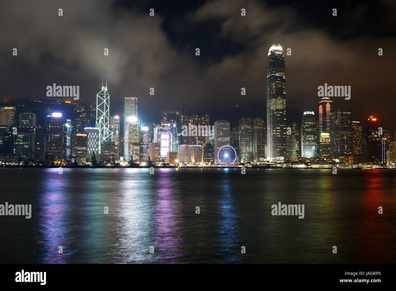 Hong Kong Island city skyline. The Hong Kong Opera House can be seen. Stock Photo