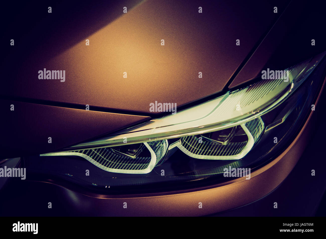 BMW Car Detail Stock Photo Alamy