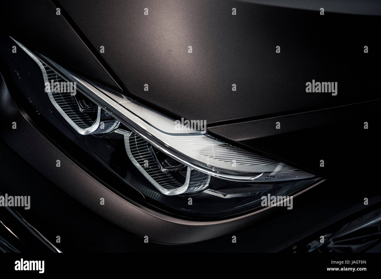 BMW Car Detail Stock Photo Alamy