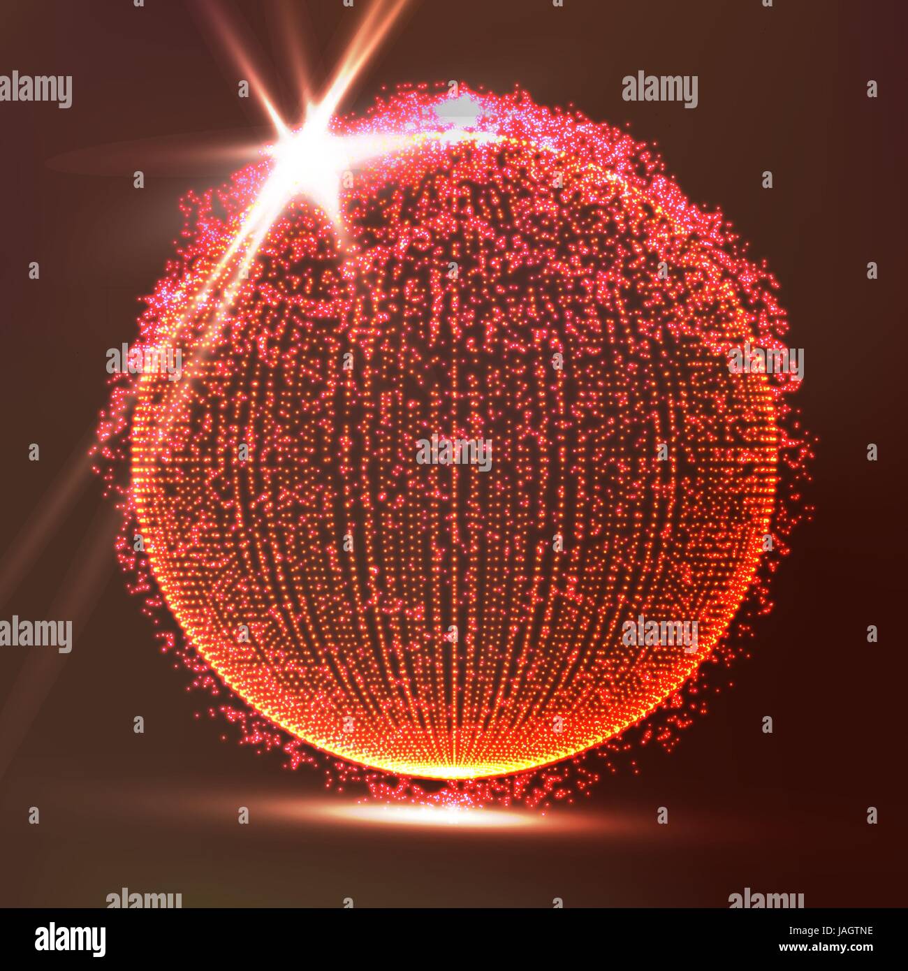 Dots Array And Lines. Vector Illustration. Big Data Visualization Stock ...