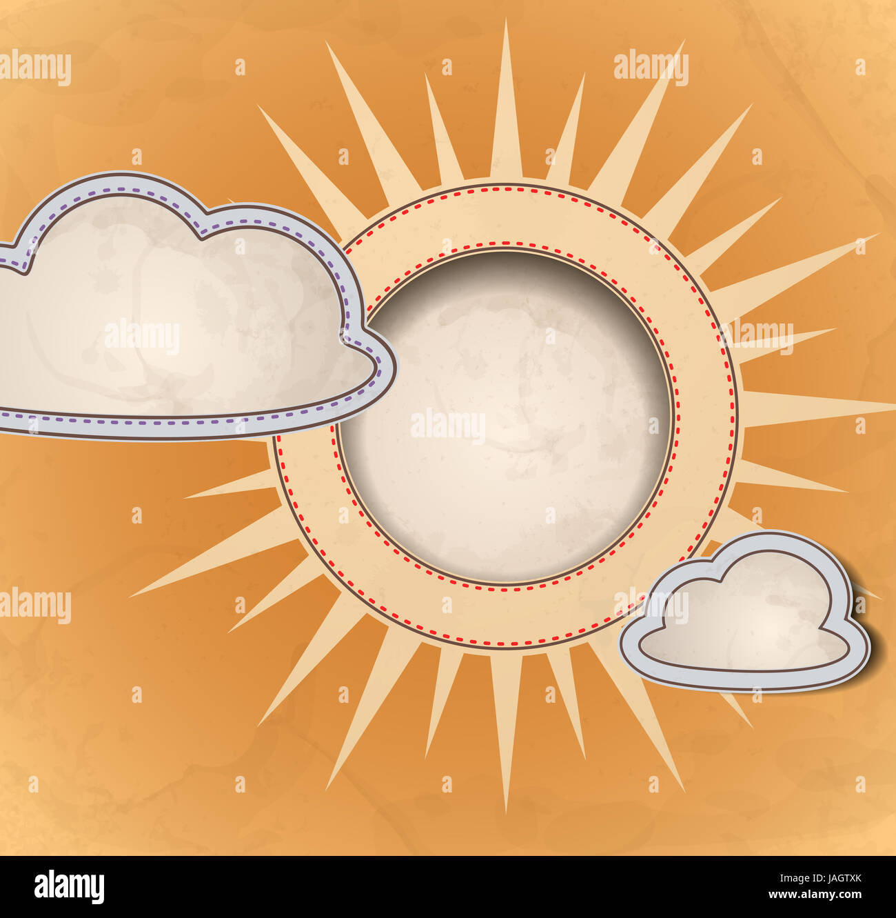 Summer Background With Sun. Vector Illustration. Eps 10 Stock Photo - Alamy