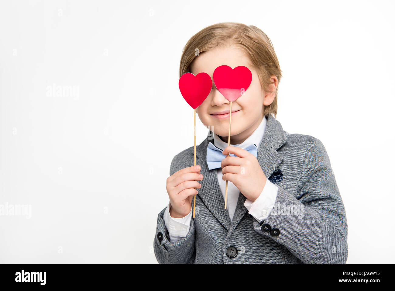 Cute little boy in suit Stock Photo Alamy